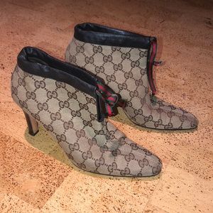 Authentic Gucci booties, worn once!!